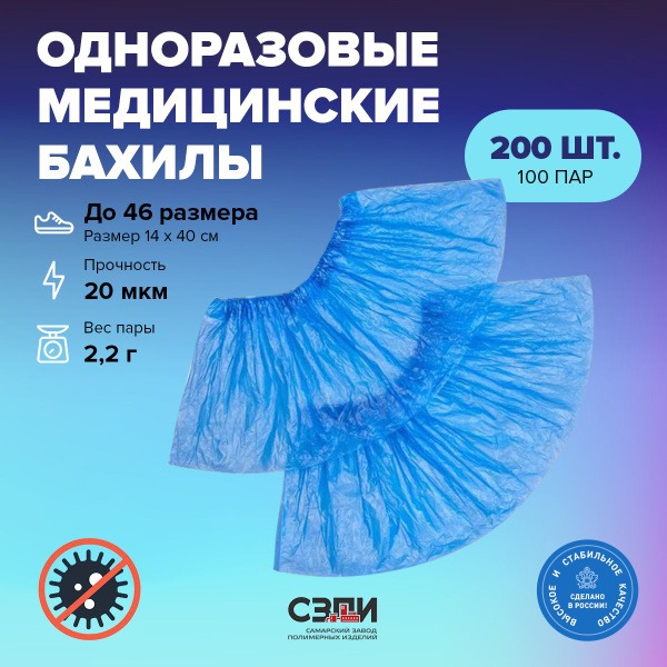 Disposable Shoe Covers: Heavy Duty Medical Grade (200 Count)