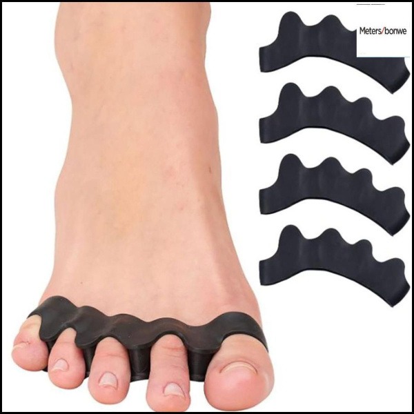 Silicone Toe Separators: 4-Pack Orthotic Corrector for Pedicure