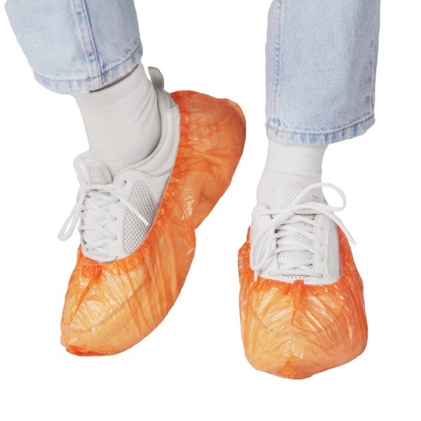 Orange Disposable Medical Shoe Covers