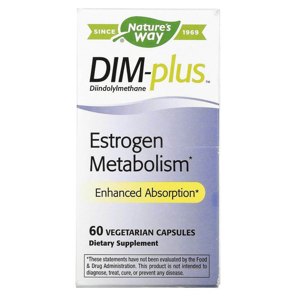 Nature's Way DIM Plus: Estrogen Metabolism Support - 60 Vegetarian Capsules