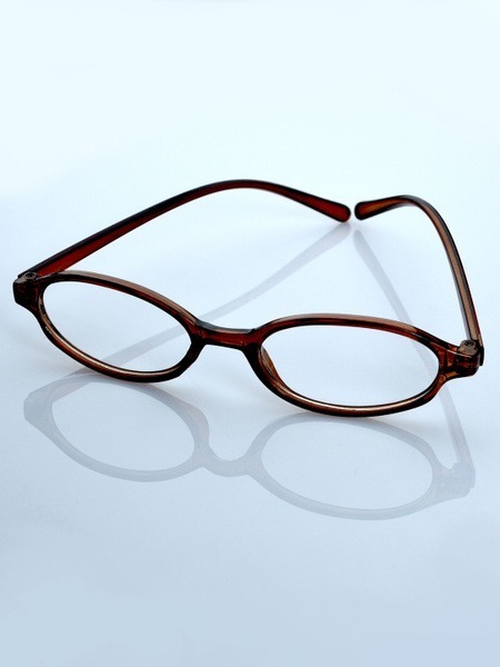Brown Oval Retro Glasses