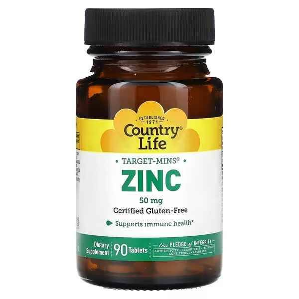 Country Life Target-Mins Zinc 50mg Supplement - 90 Tablets