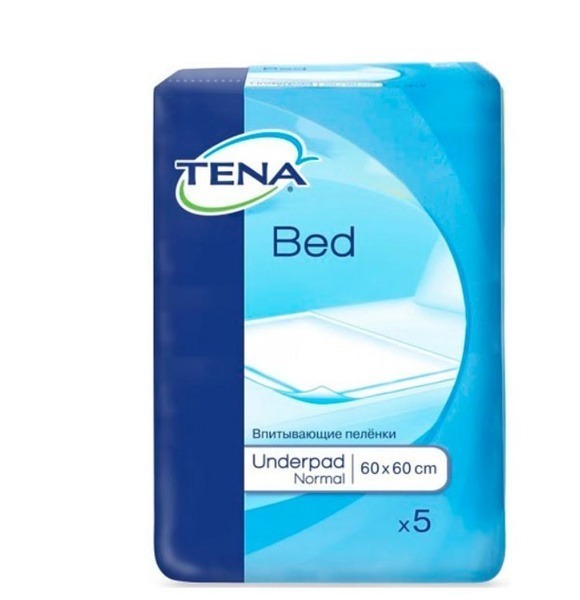 Tena Bed Underpads: 60x60cm, 5-Pack (Absorbent)