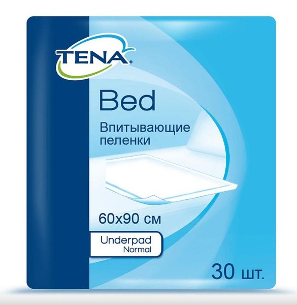 Tena Bed Underpads (60x90cm, 30 Count) - Absorbent & Disposable
