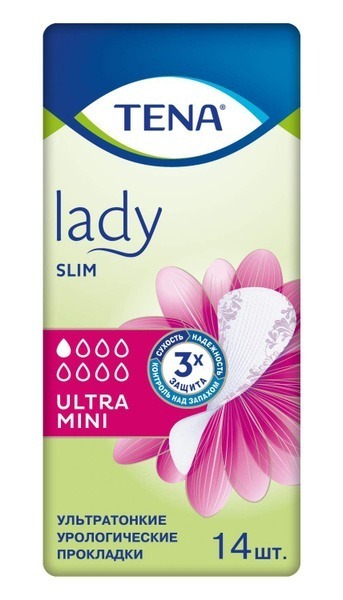 Tena Lady Slim Ultra Mini Pads, 14 Count