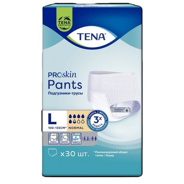 Tena Pants Normal Large Underwear for Moderate Bladder Leaks (30 Count)