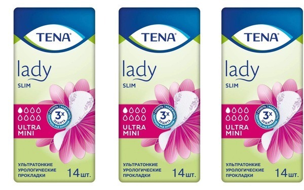 Tena Lady Slim Ultra Mini Pads: 42 Count (3 Packs)