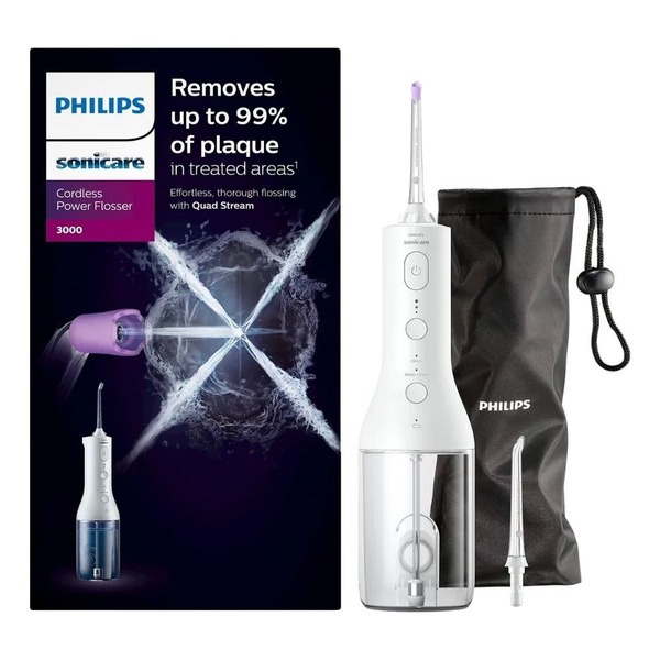 Philips Sonicare Power Flosser 3000 HX3806/31: Cordless Water Flosser (White)