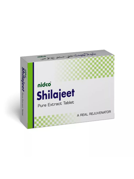 Shilajit 750mg Tablets (60 Count) - Nidco Ayurveda