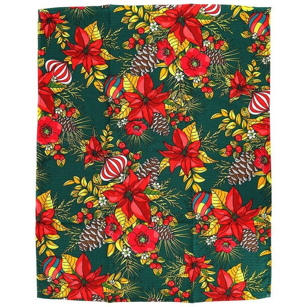 Waffle Weave Bath Towel - 100% Cotton, Green, 50x60cm