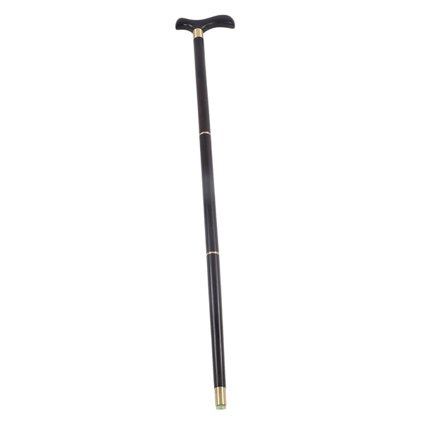 Ergonomic 3-Section African Blackwood Walking Cane with Carrying Case for Seniors