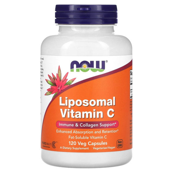 NOW Foods Liposomal Vitamin C: Antioxidant & Immune Support (120 Veggie Caps)