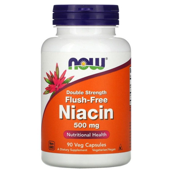 NOW Foods Niacin (Vitamin B3) Supplement - 500mg, 90 Vegetarian Capsules