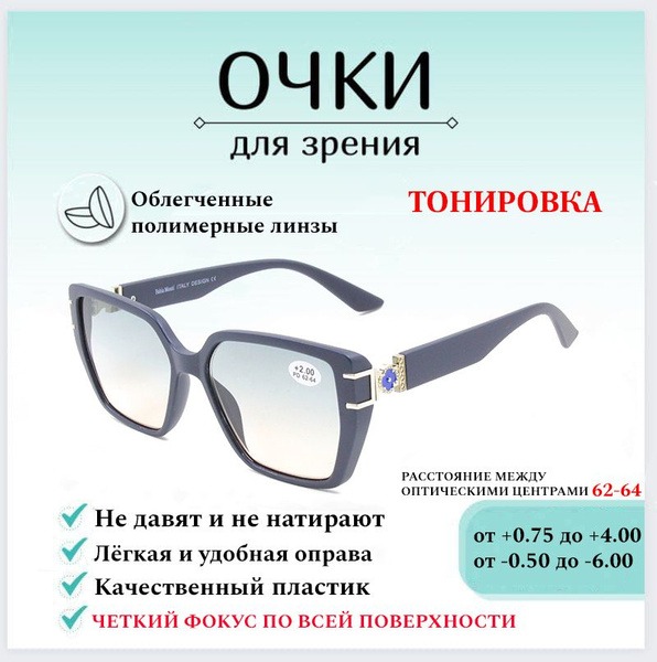 Ready-to-Wear -3.00 Diopter Reading Glasses | FABIA MONTI | Tinted Lenses