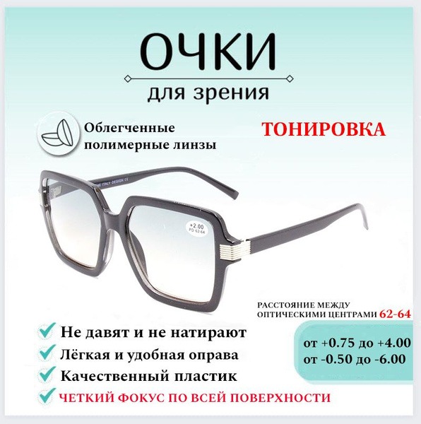 Ready-to-Wear +1.50 Diopter Reading Glasses | Fabia Monti | Tinted Lenses