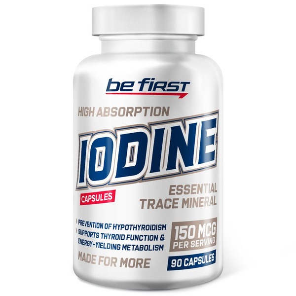Organic Iodine 150mcg Supplement: Immune, Brain & Thyroid Support (90 Capsules)