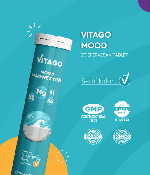 VITAGO Magnesium with Vitamins B1, B2 & B6 – 20 Effervescent Tablets