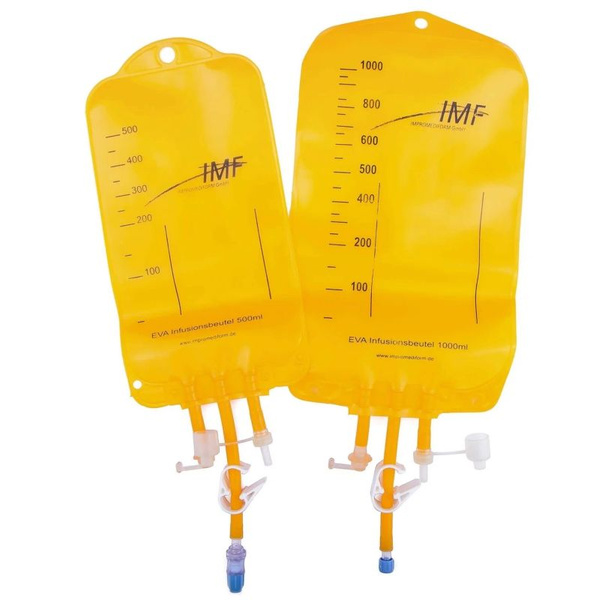Light-Resistant IV Infusion Bag with Injection Port, 1000ml