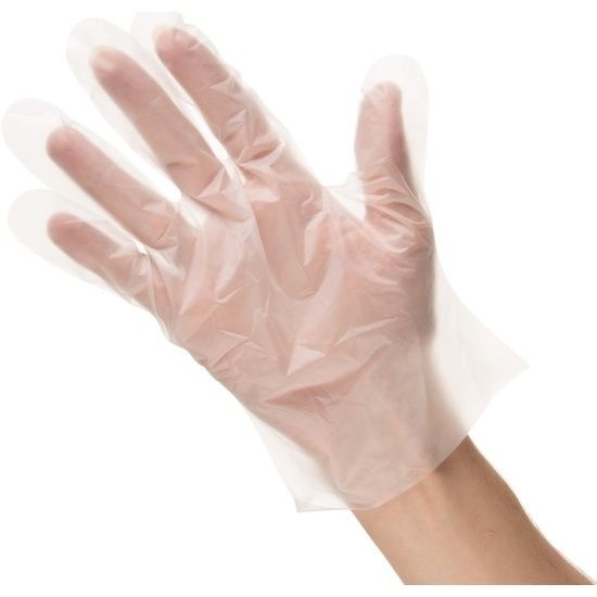 SATE 99423 Disposable Gloves: Powder-Free, Clear, Universal Size (50 Pairs)