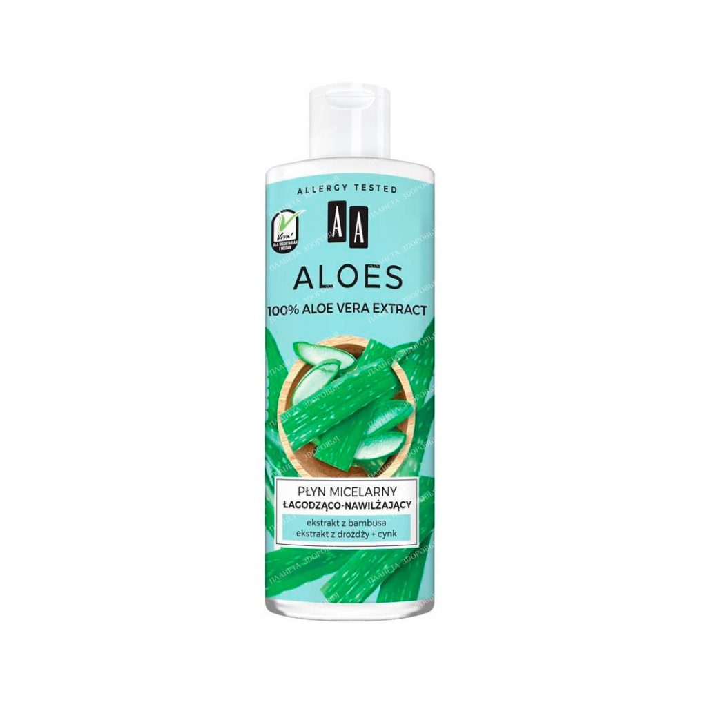 AA ALOES Soothing & Hydrating Micellar Water, 400 ml