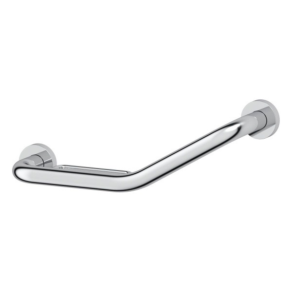 Curved Handrail with Soap Dish & Grid - 25mm x 39cm Chrome - Harmonie ARTWELLE HAR 044