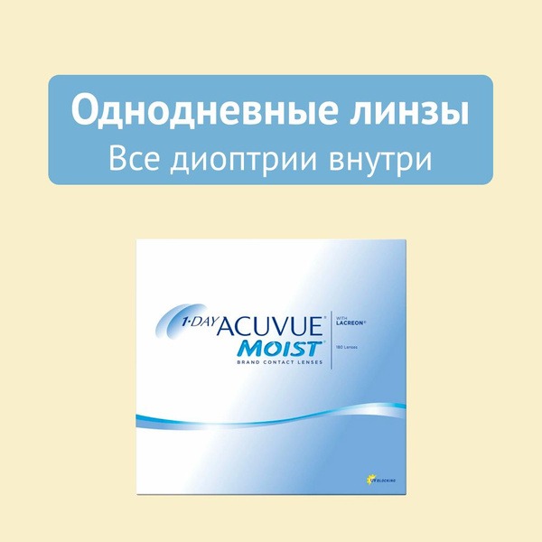 ACUVUE 1-Day Moist Contact Lenses (-5.50, 180 Pack)