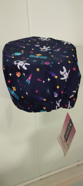 Medical Caps: Astronaut Print Stretch A929 (Sizes 57-59)