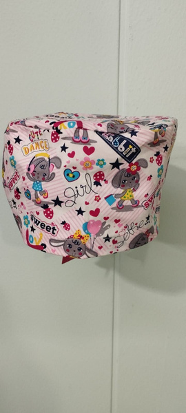 C929 Print Stretch Bunny Cap (Medical Hat) - Sizes 54-56