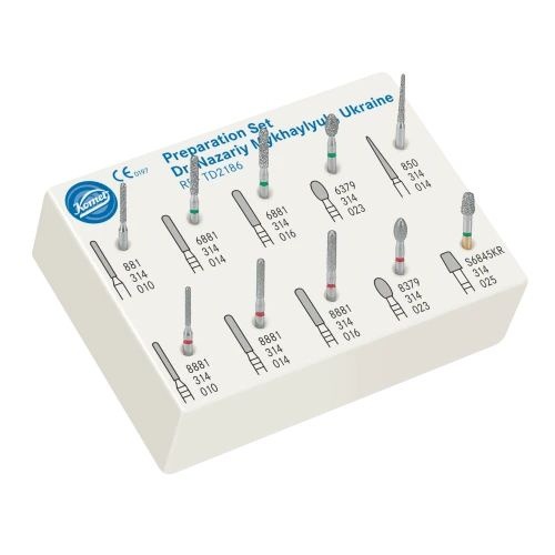 Komet TD2186 314 Crown Preparation Kit: Nazariy Mykhaylyuk's Dental Instrument Set