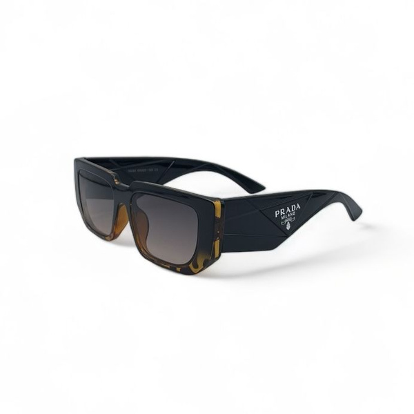 Prada Female Square Leopard Brown Lens Sunglasses