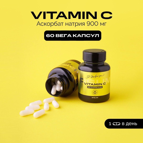 Vitamin C 900mg: Immune Support, Antioxidant, 60 Capsules