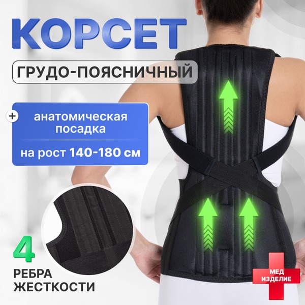 Back Posture Corrector Brace with Strong Support (XL-XXL, 5'0"-5'3")