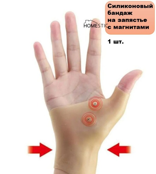 Wrist Stabilizer Brace with Magnetic Silicone Support