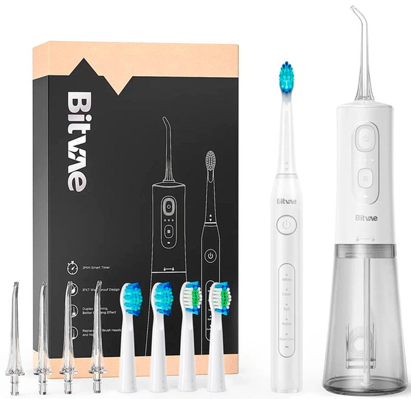 Bitvae D2 & C2: Electric Toothbrush & Portable Irrigator Combo - Superior Oral Hygiene