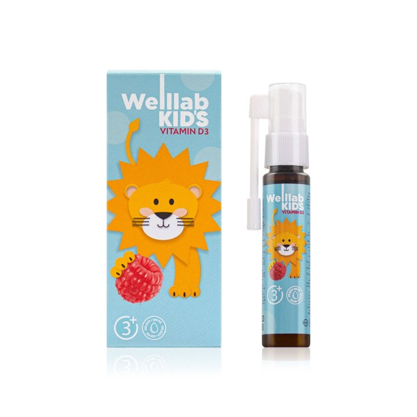 Welllab Kids Vitamin D3 Raspberry Spray (25ml)