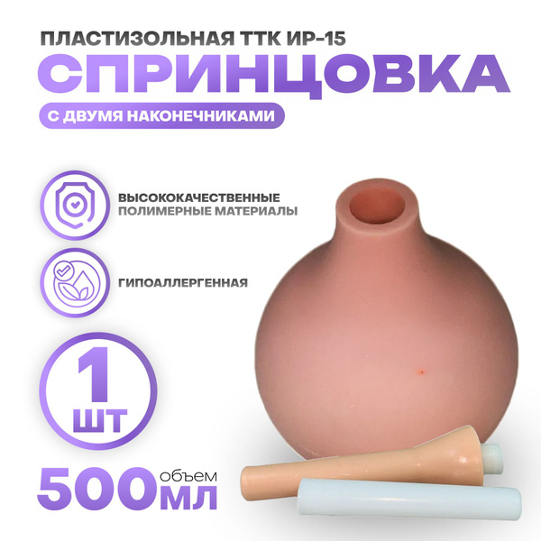 TTK IR-15 Plastic Irrigation Syringe, 500ml, Dual Tip