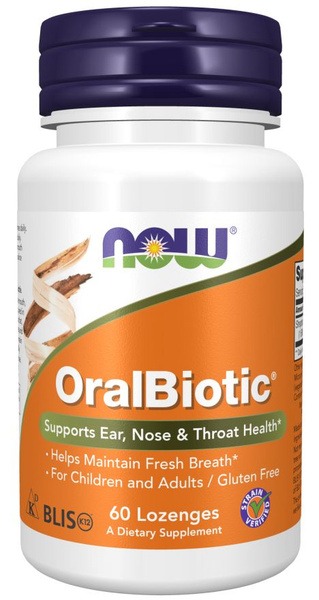 Now Oralbiotic Lozenges: 60 Count, Gum, Tooth & Mouth Health Support