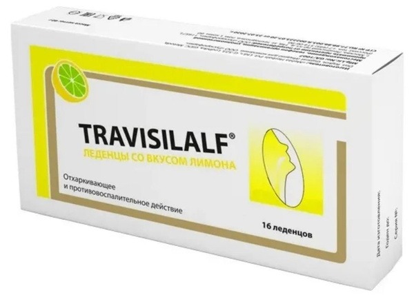 Travisilalf Lemon Cough Drops: 16 Soothing Throat Lozenges