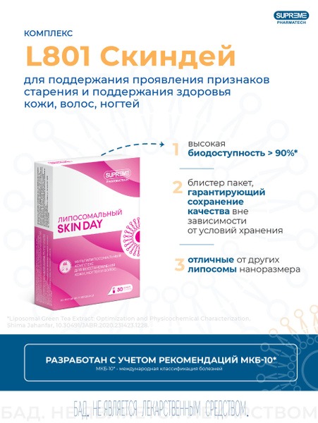 Multiliposomal SkinDay L801: Supreme PharmaTech