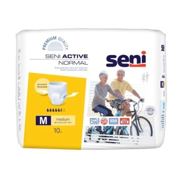 Seni Active Normal Adult Diapers (M, 80 Count)