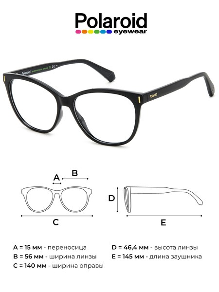 Polaroid PLD D463 807 Eyeglass Frames