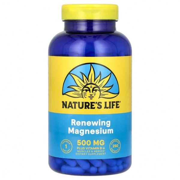 Nature's Life Magnesium Supplement - 500mg, 250 Vegetarian Capsules