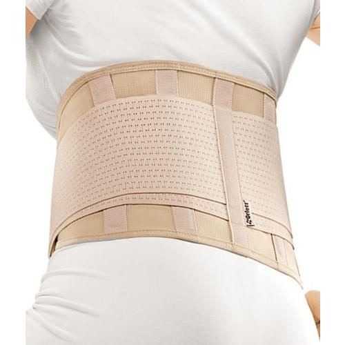 Lumbar Support Brace with 4 Stabilizing Ribs - Beige, Large