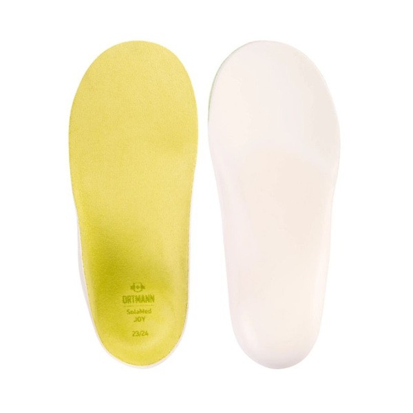 JOY SolaMed ORTMANN Kids' Orthotic Insoles for Heel Pain & Foot Alignment (Sizes 25/26)