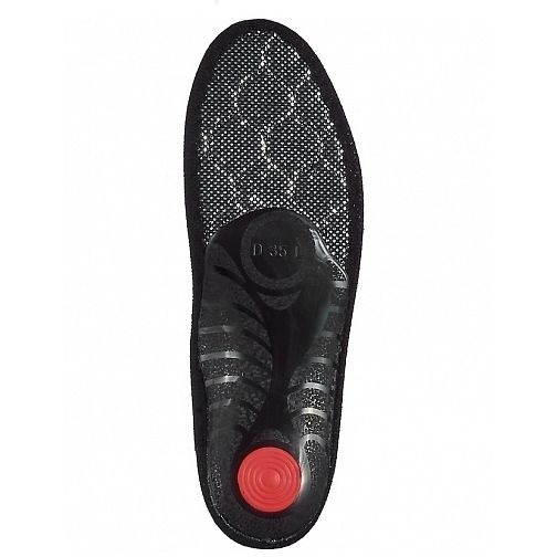 SolaPro LANA ORTMANN Insoles: Warm, Supportive Orthotic Inserts for Foot Pain Relief (Size 38, Black)