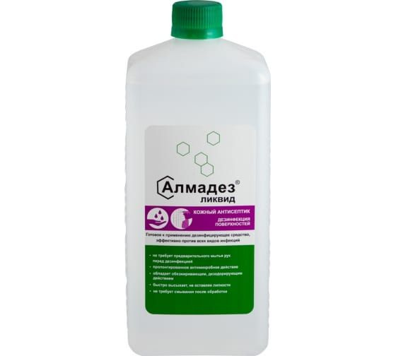 AlmaDez-Liquid 2-in-1 Disinfectant: Skin & Surface, 1000ml