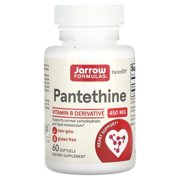 Jarrow Formulas Pantethine 450mg, 60 Capsules