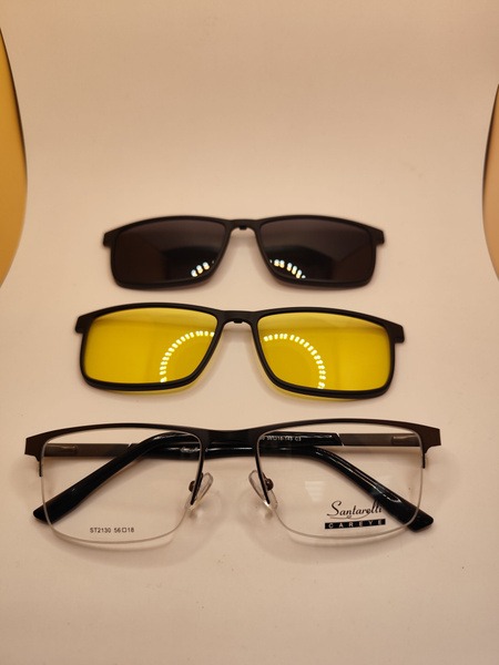 Santarelli ST2130COl3 Men's Eyeglass Frames with Attachments