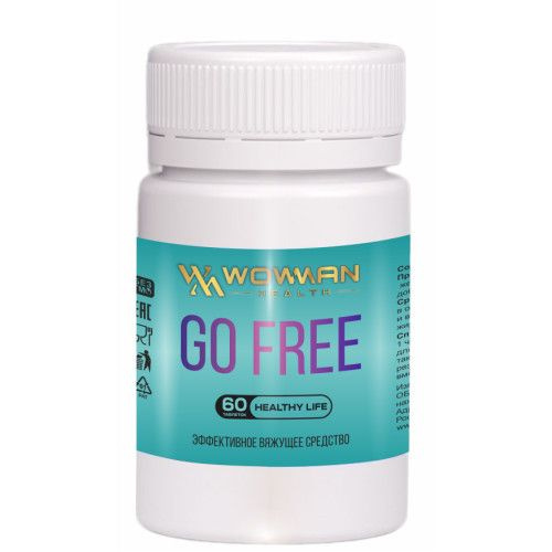 WowMan WMAS1002 Go Free: Natural Herbal Diarrhea Relief & Intestinal Binding Agent