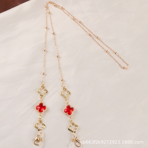 Lucky Clover Red Glasses Chain